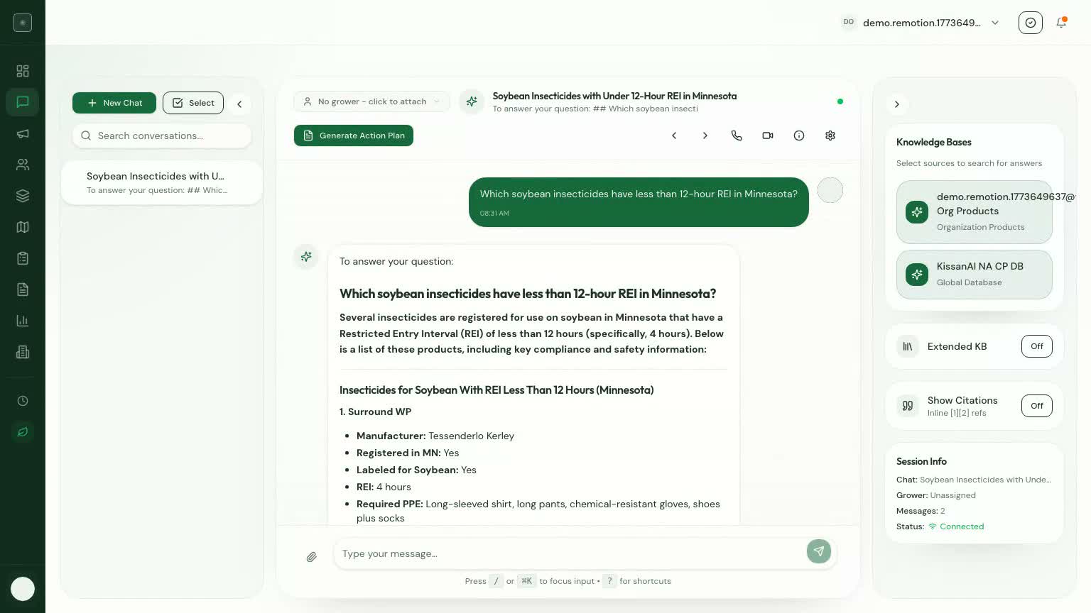 Agronomy Agent platform snippet preview